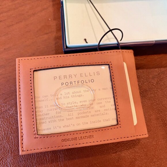 Perry EllisTan Leather Money Clip Wallet - Picture 6 of 6